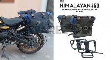 Fit For Royal Enfield New Himalayan 450 Canvas Pannier Bags With Mounting - SPAREZO